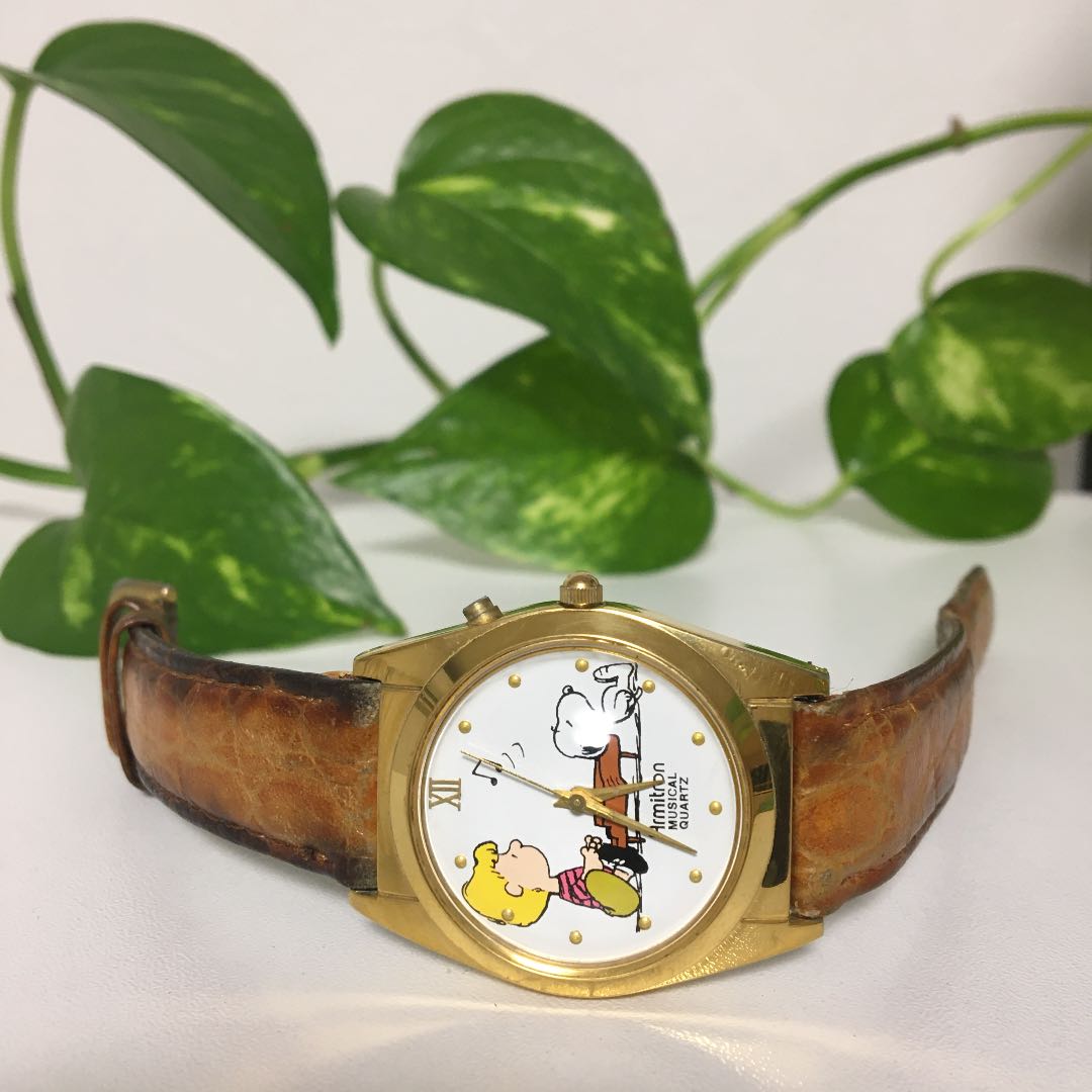 Snoopy Analog Quartz Women 希少 レトロ スヌーピー Watch