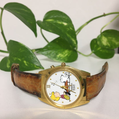 Snoopy Analog Quartz Women 希少 レトロ スヌーピー Watch