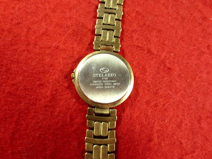 Sterazzo Analog Quartz Men ステラッツォ 完動watchゴールド日・曜日・24時の小針表示