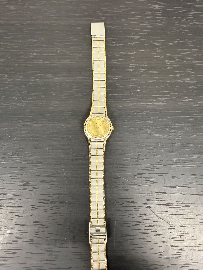 Lemand Analog Quartz Women レマンド レトロ品 Watch ゴールド系 コンビベルト [For Parts / Junk]