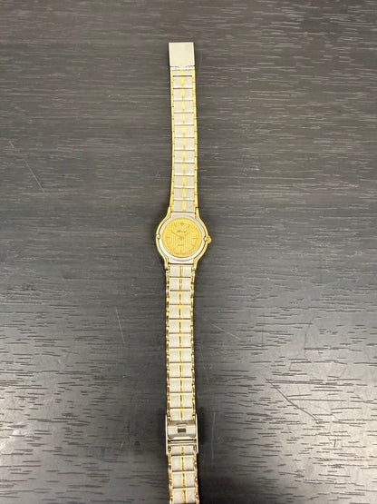 Lemand Analog Quartz Women レマンド レトロ品 Watch ゴールド系 コンビベルト [For Parts / Junk]