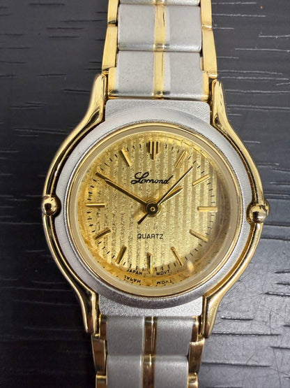 Lemand Analog Quartz Women レマンド レトロ品 Watch ゴールド系 コンビベルト [For Parts / Junk]