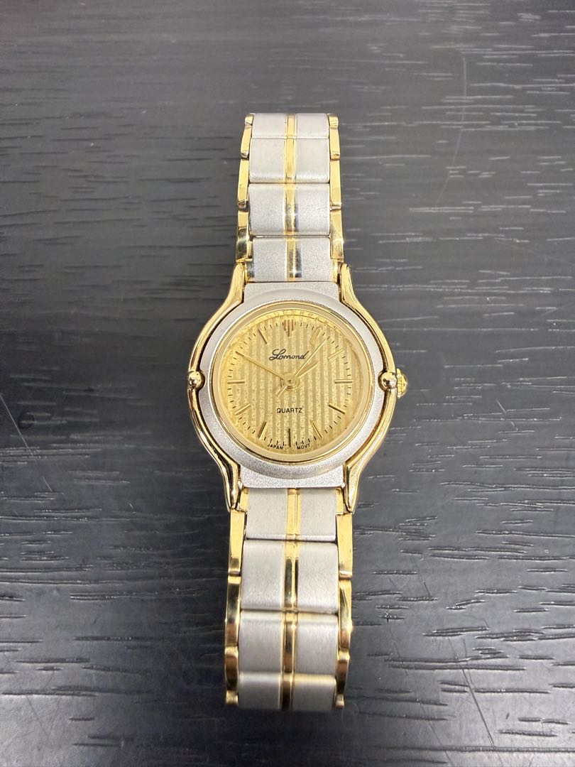 Lemand Analog Quartz Women レマンド レトロ品 Watch ゴールド系 コンビベルト [For Parts / Junk]
