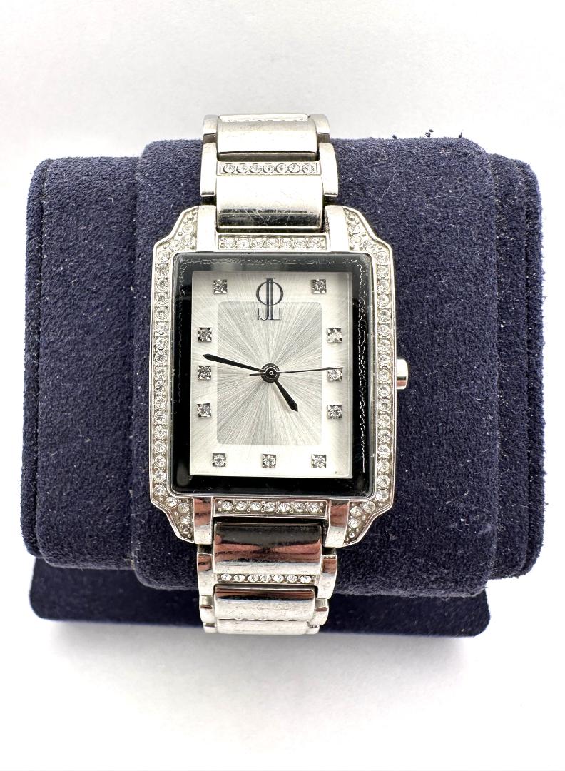Jennifer Lopez Ladies Wristwatch, 25.5mm Silver Case, Quartz, Decorative Bezel