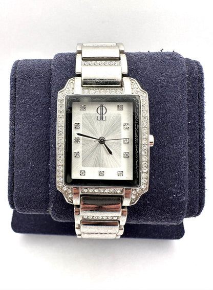Jennifer Lopez Ladies Wristwatch, 25.5mm Silver Case, Quartz, Decorative Bezel