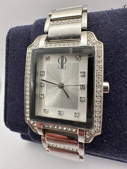 Jennifer Lopez Ladies Wristwatch, 25.5mm Silver Case, Quartz, Decorative Bezel