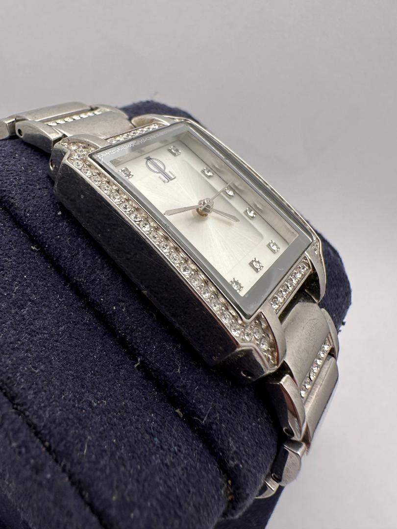Jennifer Lopez Ladies Wristwatch, 25.5mm Silver Case, Quartz, Decorative Bezel