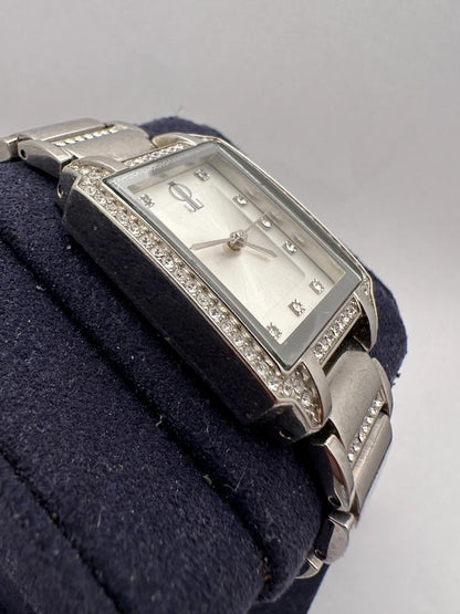 Jennifer Lopez Ladies Wristwatch, 25.5mm Silver Case, Quartz, Decorative Bezel