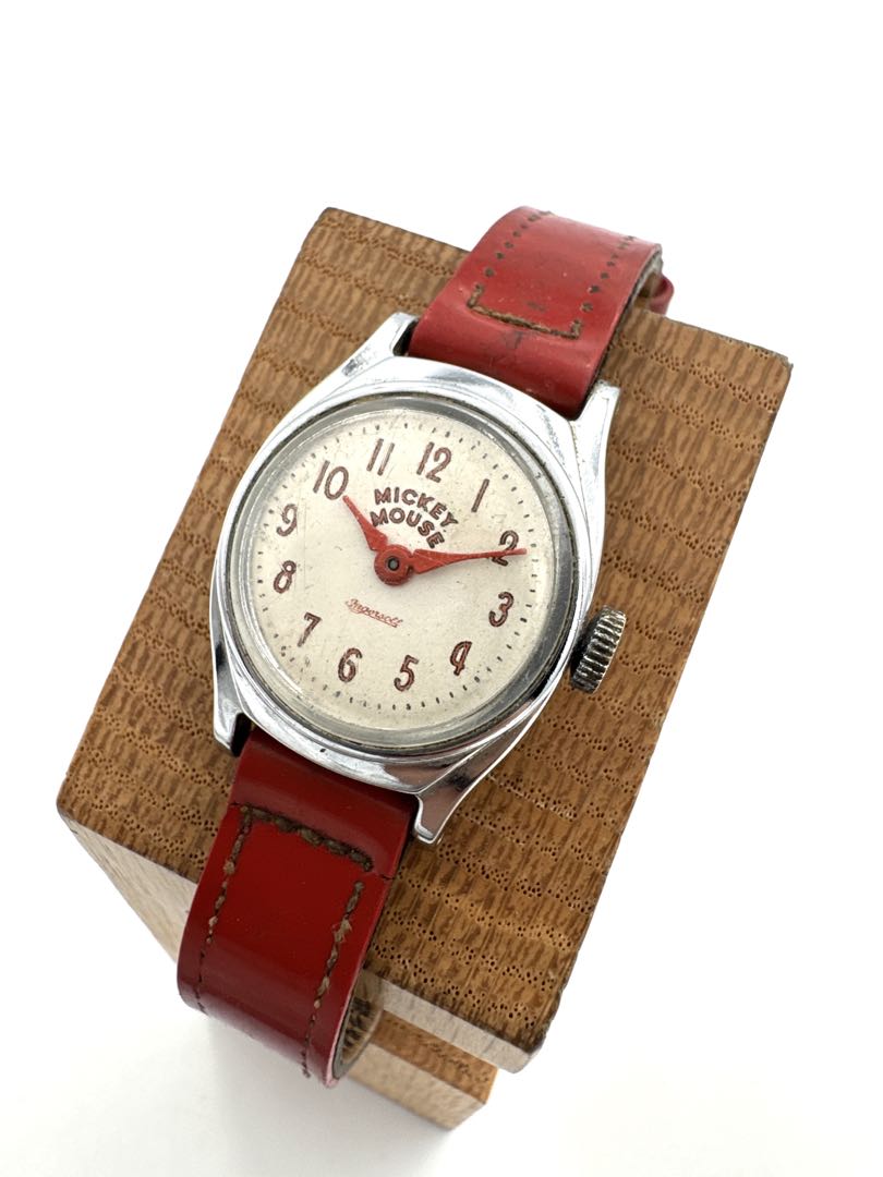 Disney mickey Analog Mechanical (Manual) Women Vintage Mouse Us Time Manual Winding Watch For Parts