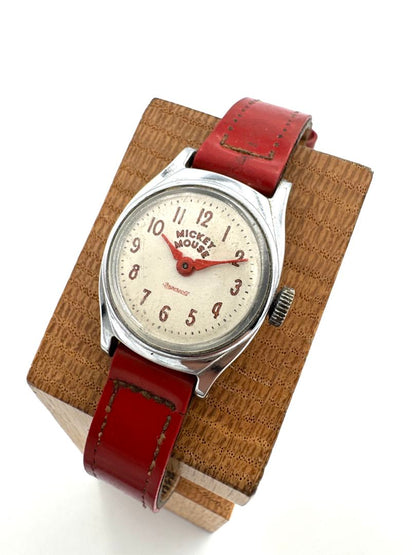 Disney mickey Analog Mechanical (Manual) Women Vintage Mouse Us Time Manual Winding Watch For Parts