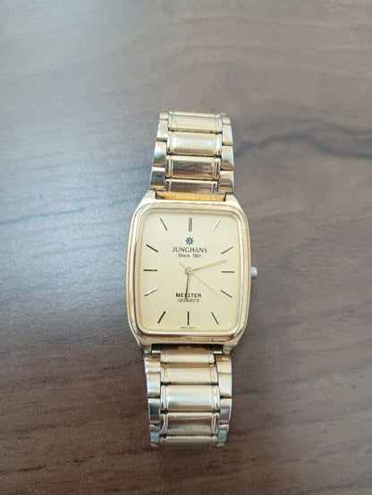 Junghans MEISTER Analog Quartz Men ユンハンス 稼働 ゴールドwatch