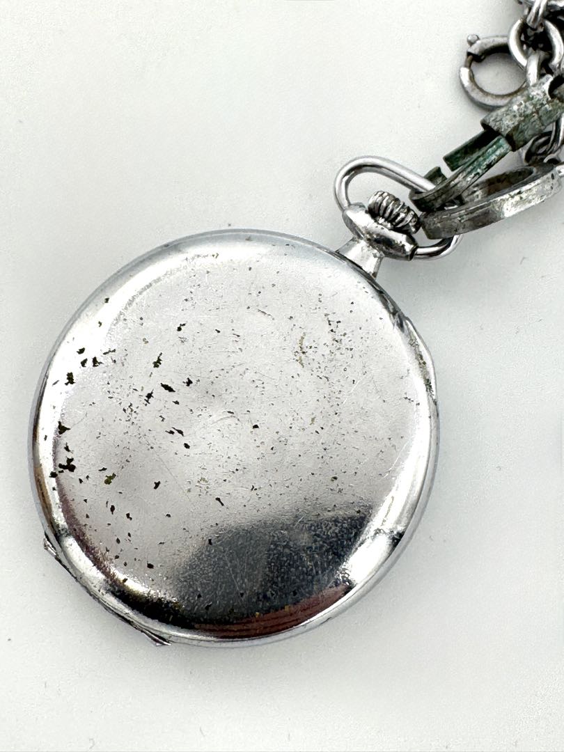 TRIPLE BLOOMS Mechanical Pocket Watch Manual Winding FOR PARTS