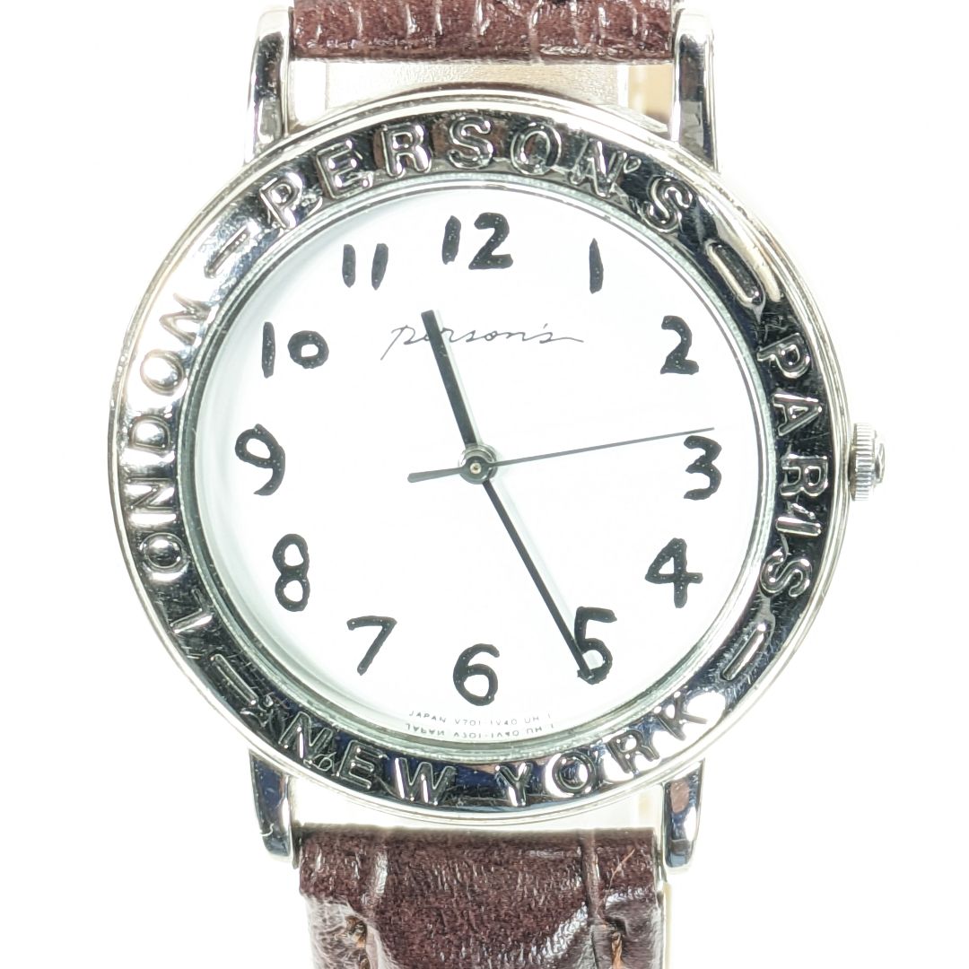 Persons Quartz V701-1P20 Analog Men Men'S Wristwatch With New Leather Strap