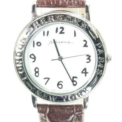 Persons Quartz V701-1P20 Analog Men Men'S Wristwatch With New Leather Strap