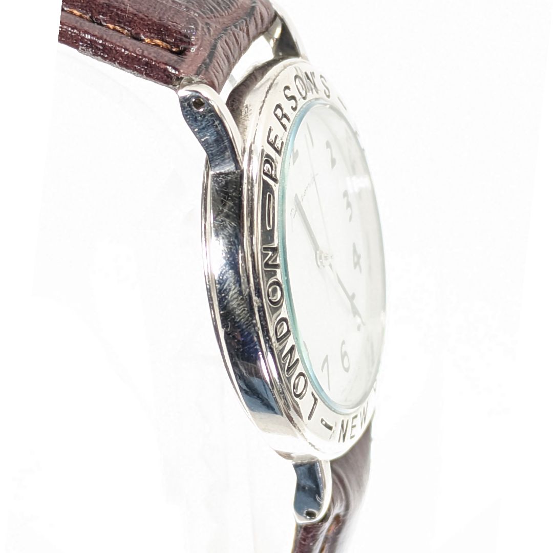 Persons Quartz V701-1P20 Analog Men Men'S Wristwatch With New Leather Strap