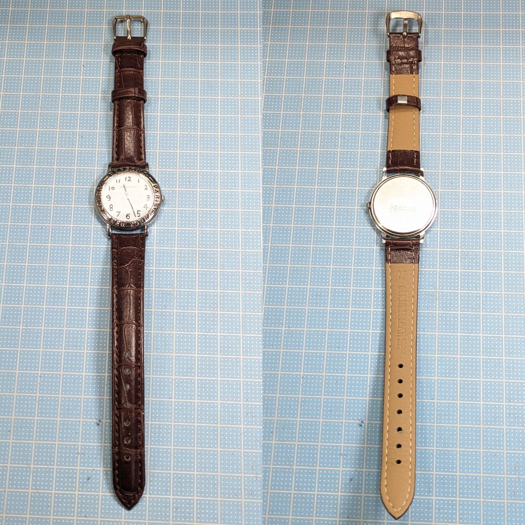 Persons Quartz V701-1P20 Analog Men Men'S Wristwatch With New Leather Strap