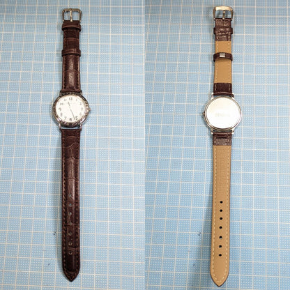 Persons Quartz V701-1P20 Analog Men Men'S Wristwatch With New Leather Strap