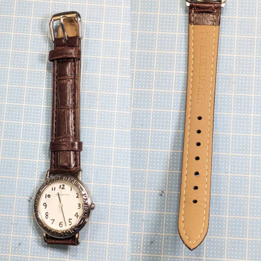 Persons Quartz V701-1P20 Analog Men Men'S Wristwatch With New Leather Strap