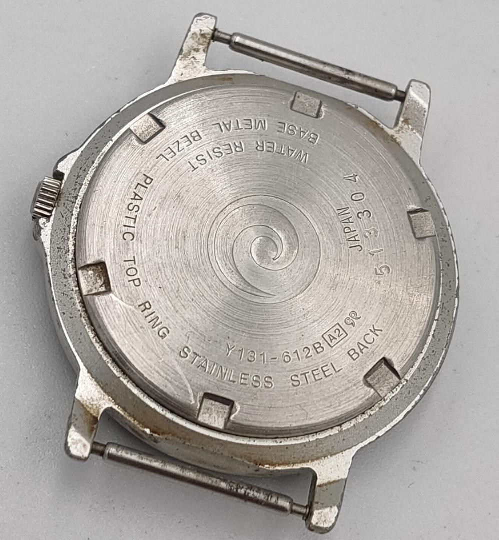 Seiko Alba QUESTO Y131-612B Analog Quartz Men Questo Y131 Watch Operation Unconfirmed B0357 For Parts / Junk