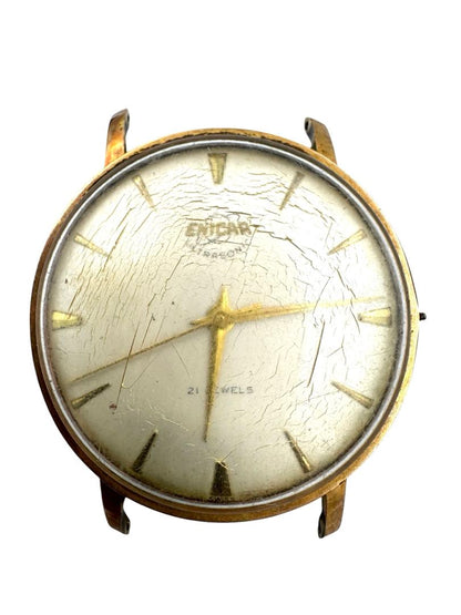 Enicar ULTRASONIC Analog Mechanical (Manual) Men Manual Winding Watch Case Only For Parts