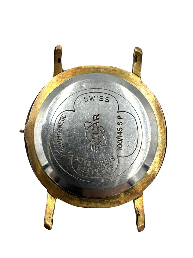 Enicar ULTRASONIC Analog Mechanical (Manual) Men Manual Winding Watch Case Only For Parts