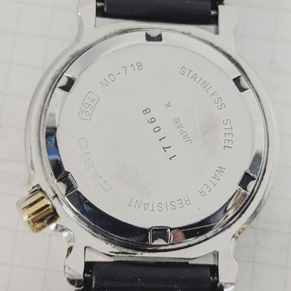Casio MD718 Analog Quartz Men Diver Battery & Band Replaced Working Item
