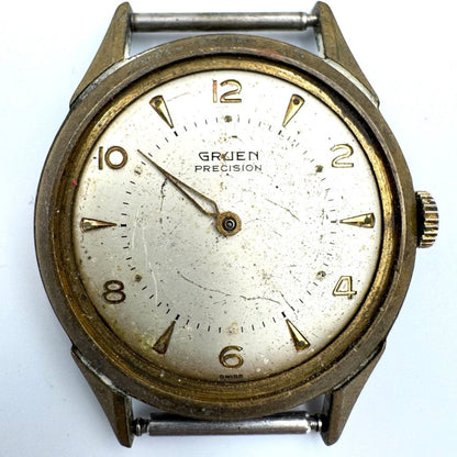 Gruen Analog Mechanical (Manual) Men Precision Manual Winding Watch For Parts