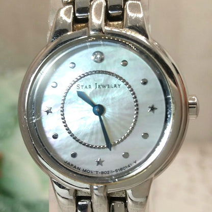 Star Jewelry Analog Solar Women 稼動品 スタージュエリー Watch シェル文字盤