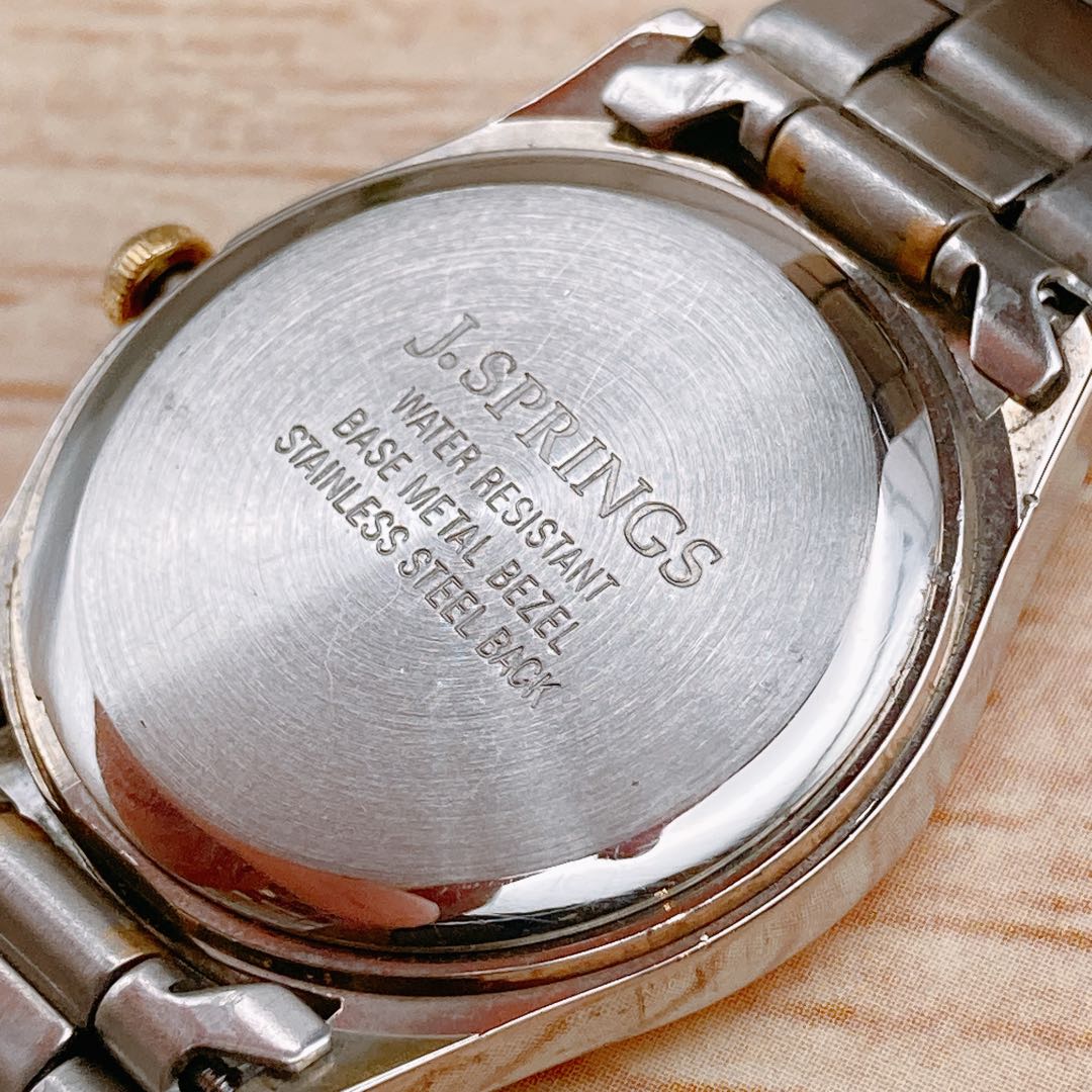 J-springs Analog Quartz Women ジェイスプリングス 未使用品電池 美品 J Springs Watch シルバー ゴールド 稼動品