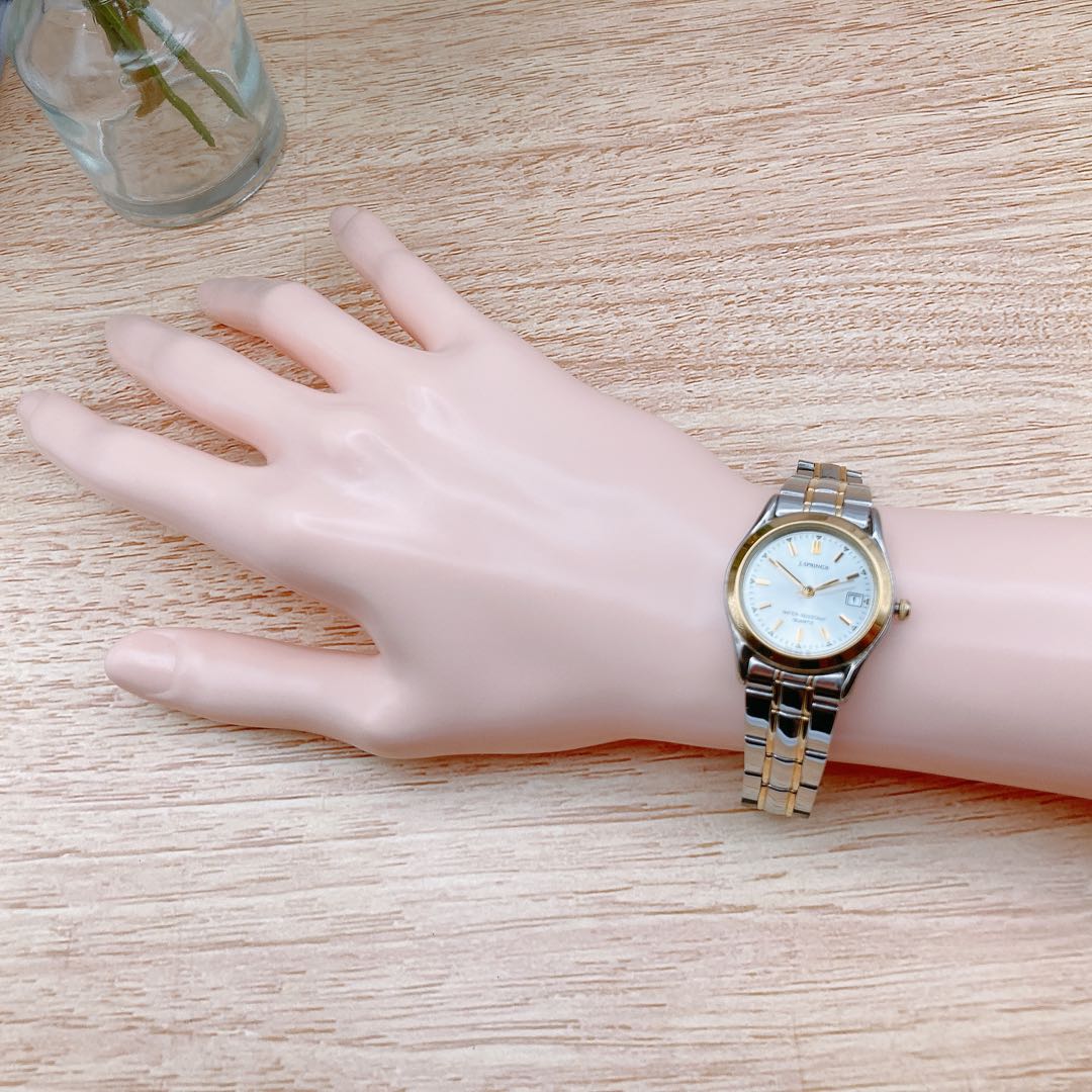 J-springs Analog Quartz Women ジェイスプリングス 未使用品電池 美品 J Springs Watch シルバー ゴールド 稼動品