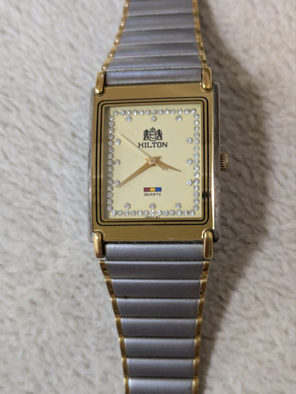 Hilton Analog Quartz Men ヒルトン ストーン付きwatch