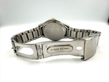 Seiko Spirit V145-0BV0 Analog Quartz Unisex Adults Solar Vintage Two-Tone Day Date Men'S Watch Japan Movement
