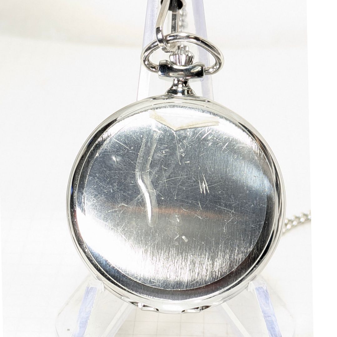 Seiko Alba Analog Quartz Men Pocket Watchhunter Case Battery Replaced Working Item