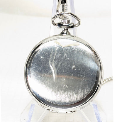 Seiko Alba Analog Quartz Men Pocket Watchhunter Case Battery Replaced Working Item