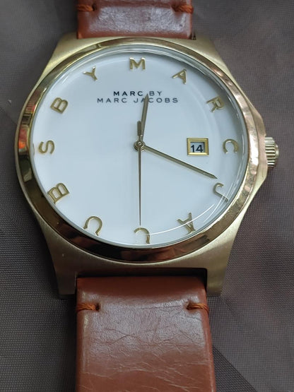 Marc By Jacobs MBM-1213 Analog Quartz Men マークバイマークジェイコブス Ｂｙ Menwatch Used品 [For Parts / Junk]