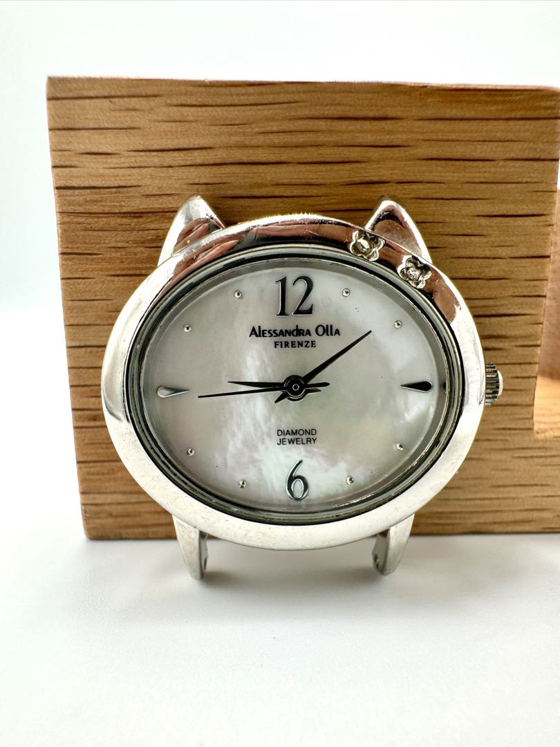 Alessandra Olla Analog Quartz Women Diamond Watch Cat Dial No Strap