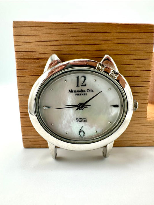 Alessandra Olla Analog Quartz Women Diamond Watch Cat Dial No Strap