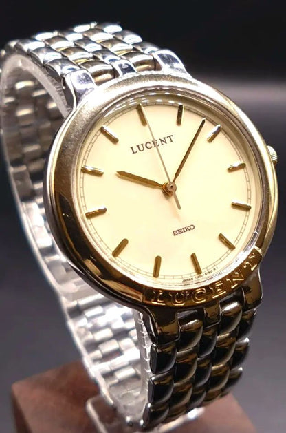 Seiko Lucent 7N01-6140 Analog Quartz Men 7N01-6140 Battery Replaced 1991