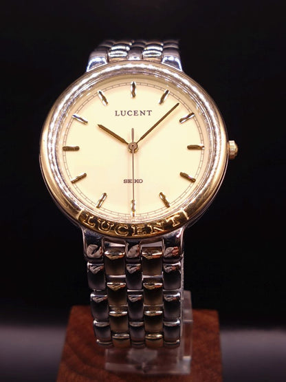 Seiko Lucent 7N01-6140 Analog Quartz Men 7N01-6140 Battery Replaced 1991
