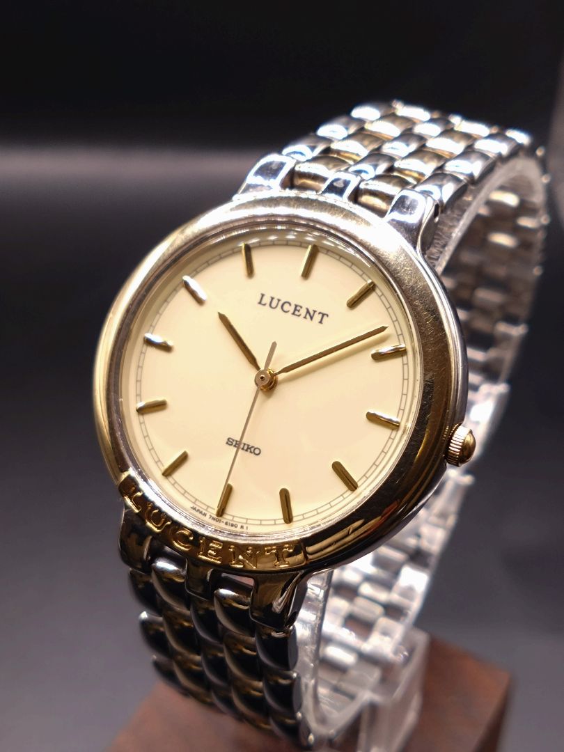 Seiko Lucent 7N01-6140 Analog Quartz Men 7N01-6140 Battery Replaced 1991