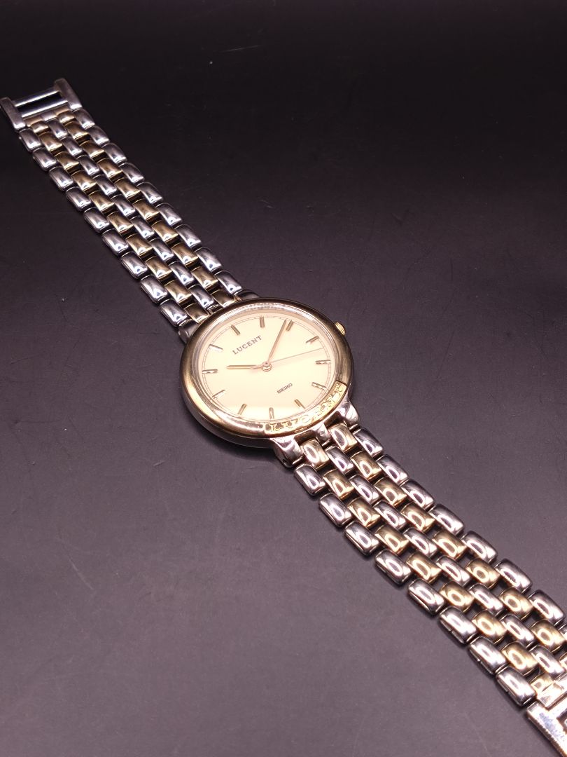 Seiko Lucent 7N01-6140 Analog Quartz Men 7N01-6140 Battery Replaced 1991