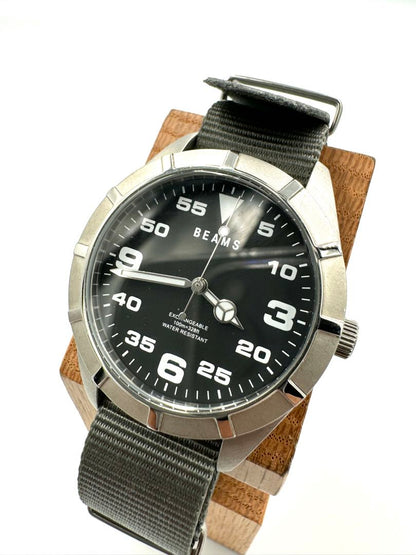 Beams Analog Quartz Men Watch Nato Strap Excellent Condition
