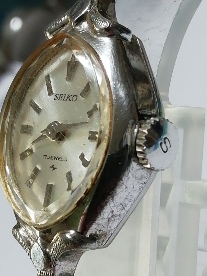 Seiko 21-7320 Analog Mechanical (Manual) Women Watch Solar 17Jewels Manual Winding Antique Working Item 5